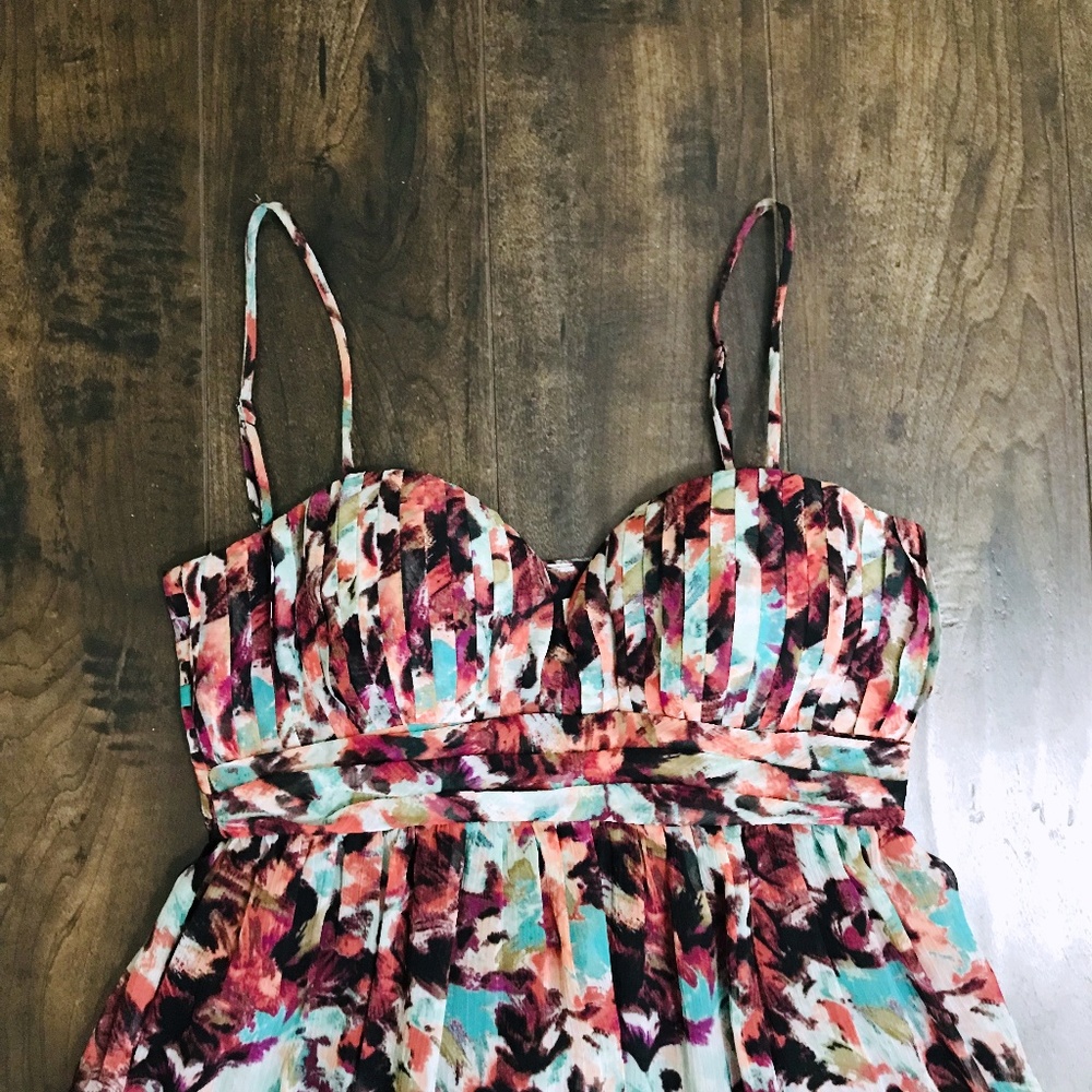 Bcbgeneration Seashell Bodice Pleated Strap Dress - image 3